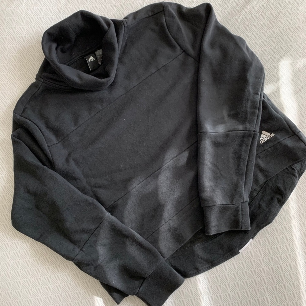 Adidas High Neck Cropped Sweatshirt